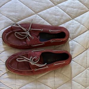 Red Mens Sperry's Shoe